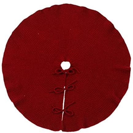 COLLBATH Gestrickter Weihnachtsbaumrock Grobstrick Baumdecke Zopfmuster Weihnachtsbaum Teppich Festliche Weihnachtsbaumdeko Wohnzimmer Schlafzimmer Party