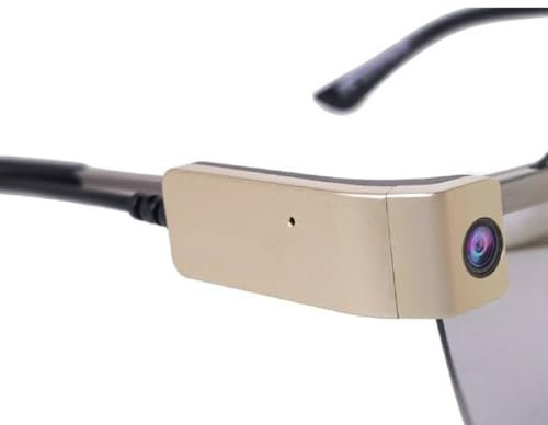 Caméra pour Lunettes 1080p HD, Caméra en Direct, Enregistreur Vidéo USB Intelligent sur Les Jambes des Lunettes, Microphone, Lentilles D'enregistrement Audio-Vidéo,C