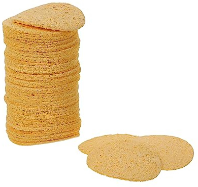 Gadpiparty 50piezas Esponjas De Limpieza Para Soldadura De Esponjas Redondas Antiscaldante y Resistente Altas Temperaturas Para Mantener Cabezas De Soldadura y Placas Pcb