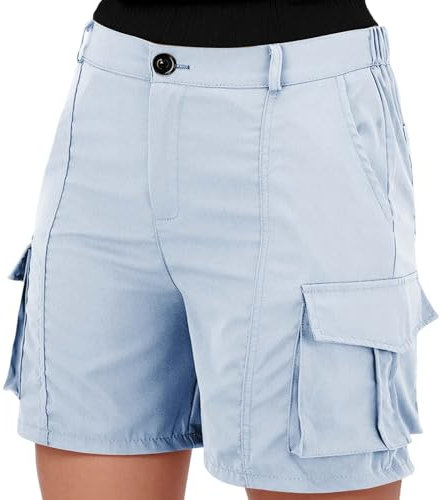Kurzgrößen Gummizug Wanderhose Leicht Schnell Trocknend Teenager Mädchen Outdoor Shorts Athletisch Reisen Wandershorts Locker Bequem Jogginghose Stretch