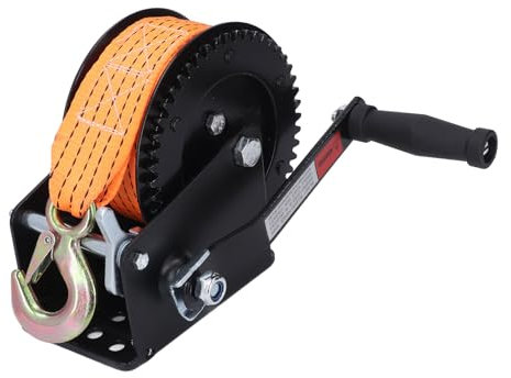 Pyhodi Cabrestante de Bote Manual de 1600 Libras, Cabello Manual con un Manual de Cable de 10 M 32 Pies, 2 Maneras de 2 Velocidades de Remolque de Remolque de Remolque Ajustable para
