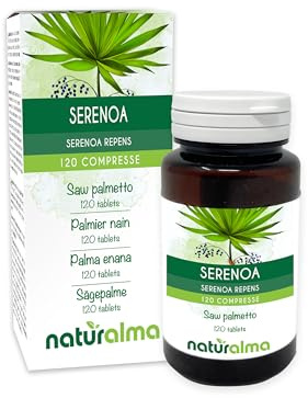 Sågpalmetto (Serenoa repens eller Sabal serrulata) frukter Naturalma - 60 g - 120 tabletter - Kosttillskott - Naturligt och Veganskt