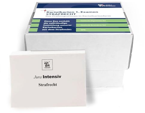 Karteikarten 1. Examen Strafrecht - Materielles Recht: Im Frage- und Antwortsystem aufgebaut