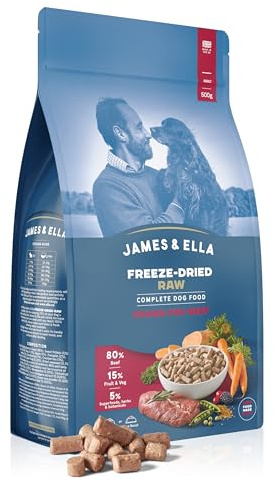 James & Ella Complete Freeze-Dried Raw Dog Food, Beef 500 g
