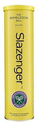 Slazenger Wimbledon Tennis Balls Tube of 4 Yellow One Size