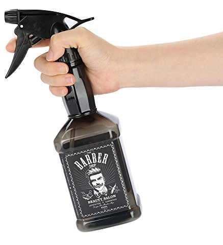 Fina Botella de Niebla Vacía Fina 650 ml Portátil Peluquería Salon Hair Tool Agua Recargable Botella de plástico, Trigger de plástico Botella de riego de nebulización para Salon Tool Mist(Negro)