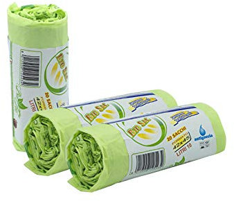 Palucart Sacchi raccolta umido e Organico cm 42x45 (10 litri) 500 pezzi biodegradabili e compostabili