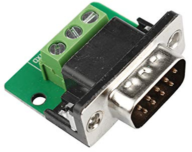 Futheda D-Sub DB9 Conector de Placa de separación de Interfaz de 9 Pines Macho de 2 Filas RS-232 Puerto Serie sin Soldadura Adaptador de Bloque de terminales