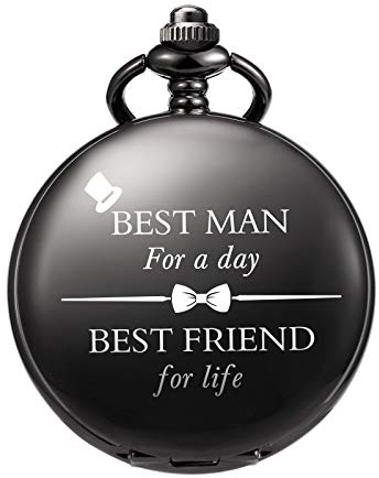 TREEWETO Orologio da taschino personalizzato per Groomsmen Best Man Custom Engraved Pocket Watches Proposal Gift for Man Wedding Gifts, Groomsman Gifts for Men, 1. Beter Man, Classico