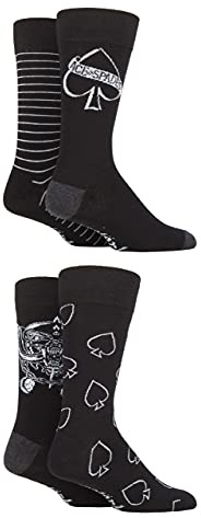 SockShop Herren Motorhead Exklusiv Geschenkbox Rockmusik and Schwermetall Baumwollsocken Packung mit 4