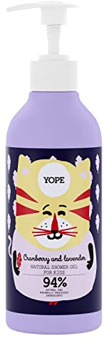 YOPE Gel douche enfant | Pour peau sensible | Doucement parfumé | Hydratant | Apaisant | 94% d'ingrédients naturels | Formule Vegan | Orange et Pomme | 400ml