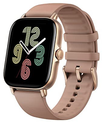 Amazfit GTS 3 42mm Smartwatch GPS Fitnessuhr mit AMOLED-Display, Überwachung von Herzfrequenz, SpO2, Schlaf, Stress, Zyklusüberwachung,Sportuhr mit über 150 Sportmodi,5ATM wasserdicht für Damen Herren