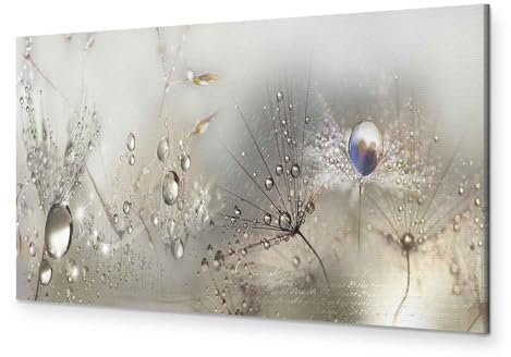 murando - Akustikbild Pusteblume 120x40 cm1 tlg Bilder Akustikschaum Schallschutz Akustikpaneele Wandpaneele Schalldämmung Wandbild Schallabsorber Akustikplatten Blumen Natur Grau b-C-0169-b-b
