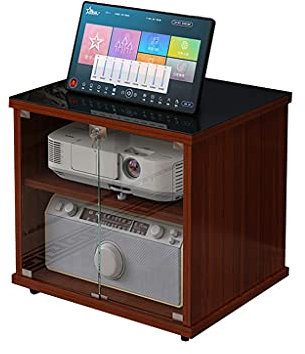 luckxuan Boxenständer Audio-Halterung Audioschrank 2-Layer Medienhalterung Audiovisuelles Kabinett geeignet for Fernseher Zubehör, Spielkonsolen, DVD Spieler (Color : A)