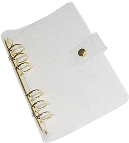 Baluue Ordner Aus Metall Und Pvc Glitzerordner Zum Schutz Von Notizbüchern Professioneller Ordner Mit Stabilen Metallknopf Nachfüllbarer Planerordner Für Büro Und Schule