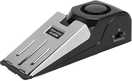 Türstopper Alarm, 120dB Keil Türstopper Sicherheitsalarm mit 3-stufiger Empfindlichkeitseinstellung, Bodenkeil Türstopper für Reisewohnung Haus