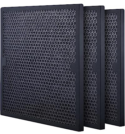VEVOR Filtros de carbón activado 3 piezas filtros de eficiencia de etapa 2 de repuesto de filtro de aire compatibles con purificador, purificadores de aire, equipo de restauración de daños por agua