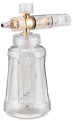 Shkalacar Vaporisateur sous Pression, Pulvérisateur de Lavage de Voiture avec buse réglable à Connexion Rapide de 1/4 Pouce Bouteille Transparente 1L pour Le Nettoyage l'arrosage du Jardinag