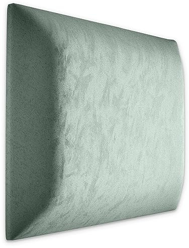 Muralo Cojín de pared de terciopelo, panel acolchado de tela, para dormitorio, salón, cama, cojín de pared, cojín lumbar, moderno y lujoso, panel acolchado (menta, 50 cm x 50 cm)