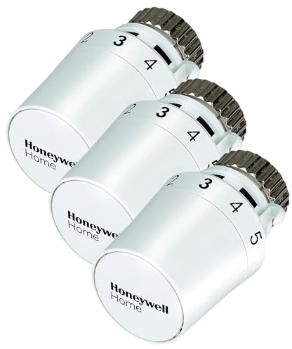 Honeywell Home Heizkörper Thermostatkopf Thera-5, M30 x 1,5-Anschluss, mit Nullstellung, weiß (Packung mit 3)