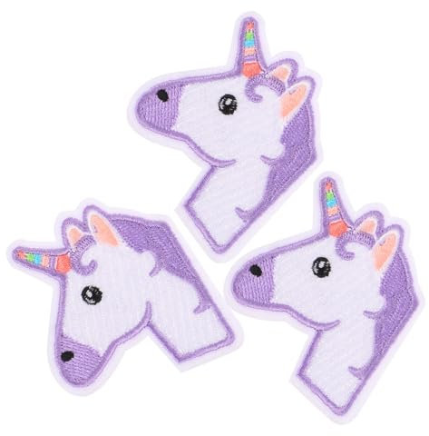 NUOBESTY 6 Stk Lipgloss applizierte Stickerei Kindertücher Kinderkleidung Stoffabziehbilder bao pieces pcs Kleidungspatch Stoff-Einhorn-Patch Taschen-Patch Perlmutt Applikationen Banner