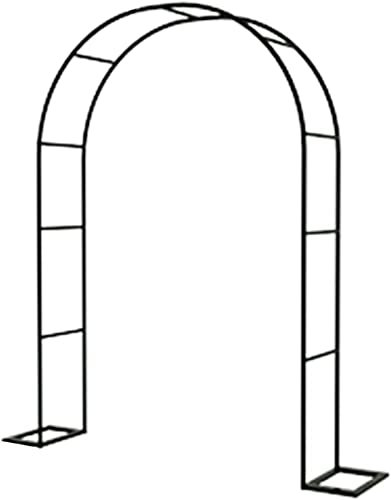 QGBOXDSV Rosenbogen, Garten-Torbogen Aus Metall, Pergola Rankhilfe Verzinkt Rost, Laubengang Rankgestell Mit Sockel Für Verschiedene Kletterpflanzen, Einfache Montage, 6 Größen,200x220x40CM