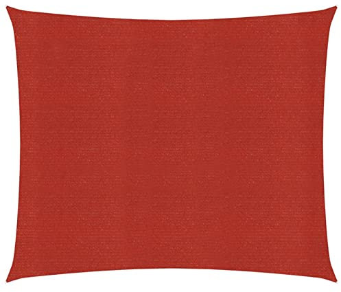 LAPOOH Sonnensegel, Sichtschutz Balkon, Balkon Sonnenschutz, Sonnenschutzsegel,Regenschutz Balkon, Seitenmarkise, Sichtschutz Terrasse, 160 g/m² Rot 3,6x3,6 m HDPE