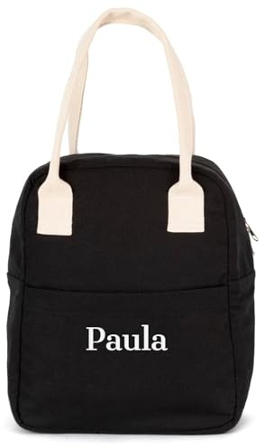 Bolsa Isotérmica Personalizada Porta Alimentos Bolso Térmico Nevera Impermeable Aislamiento Comida Picnic (Negro)