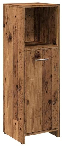 vidaXL Badrumsskåp åldrat trä 30x30x95 cm konstruerat trä