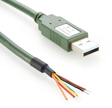 Plinkwirekb Cable serie USB a rs485 con chipset FT232R, cable USB-RS485-WE, USB a RS485 WE UART Serial Adapter Converter Cable, 6 pies, verde