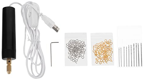 Uonlytech Herramienta Rotativa Pequeña USB de Plástico y Acero Mini Taladro Eléctrico Carga Rápida para Manualidades para Hacer Joyas y Bricolaje