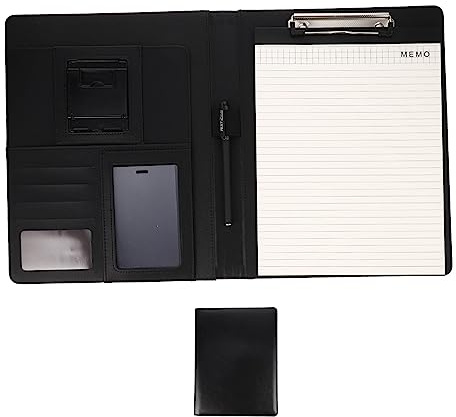 Tofficu Büroordner Aktenordner Dokumentenhalter Loseblatthalter Aufbewahrungsbox Für Bastelpapier Schul Und Bürobedarf Tragbarer Projektorganizer Mit Metallclips Und Flexiblen Stifthaltern