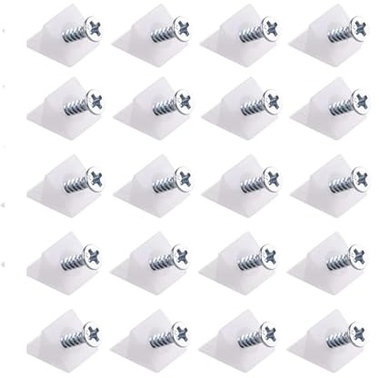 20pcs Drawer Repair Kit, Drawer Repair Kit with Screws,Drawer Supports Drawer Bottom Sagging Repair Fix Mending Wedges, Plastic Corner Brace Angle Code Bracket Fastener with Screws for Furniture
