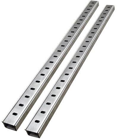Sistema di drenaggio commerciale per pavimenti in cemento, canale di drenaggio sottile da 99,1 cm, con copertura in acciaio inossidabile, confezione da 2 tubi di scarico da 3,8 x 3 cm, ideale per uso