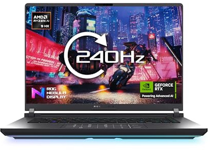 ASUS ROG Strix 16 G614PR Gaming Laptop | 16.0 WUXGA 165Hz Screen | AMD Ryzen 9 8940HX | NVIDIA GeForce RTX 5070Ti 12GB Graphics | 32GB RAM | 1TB PCIe SSD | 4-Zone Backlit Keyboard | Windows 11