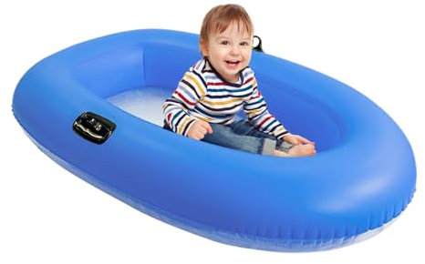 Barco Hinchable para Piscina | Balsa con Fondo Transparente - Balsa de Agua de 160 x 110 cm, Barco para Lago Flotante Relajante Playa Río