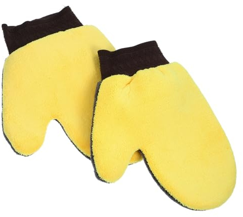 FUNOMOCYA 2piezas Manoplas Limpiadora Coche Unid Gruesas Guante para Lavado De Autos Sin Rayones para Limpieza