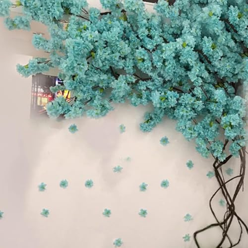 Albero di ciliegio artificiale in fiore – decorazione per interni di nozze, rampicante artificiale in rattan, per pareti di fondo e miglioramento del tubo dell'aria condizionata