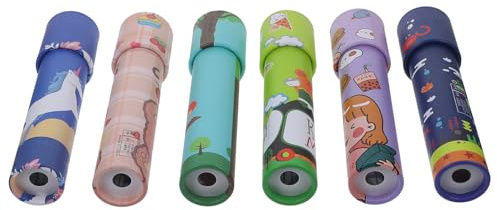 JOINPAYA 6 Stück Teiliges Kaleidoskop aus Papier Große Bunte Muster Sicher und Bruchsicher Fördert Kreativität und Visuelle Wahrnehmung als Mitgebsel für Kindergeburtstage und Partyfüllung