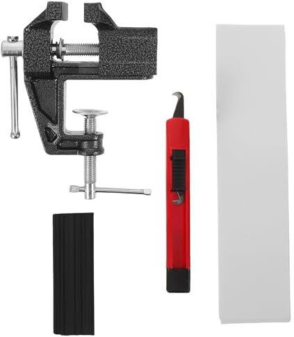 STOBAZA Kit Impugnatura Golf per Re-Gripping Morsetto Portatile e da Tavolo Strumento Rimozione Impugnatura e Coltello a Uncino Attrezzi per Sostituzione Impugnature Mazze da Golf
