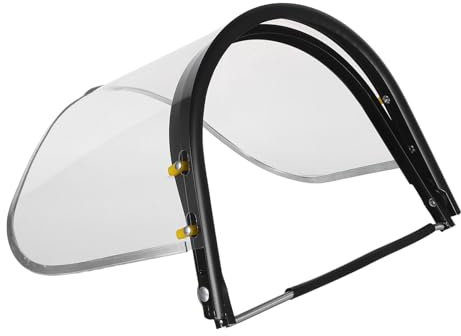 BAZEITFLOW Protezione Facciale per Casco da Saldatura Rigida Scudo Trasparente Anti-schizzi, Copertura per Saldatori e Attacco per Casco, Visiera Resistente Agli Urti per Molatura e Lavori