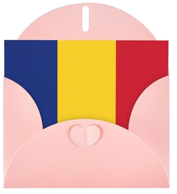 Flag of Romania Print Greeting card Blank card with envelope,Unique Designs for Festivals Invitations