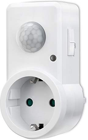 conecto CC50212 Détecteur de mouvement infrarouge (CC-IM060) Installation en intérieur, Adaptateur, IP20, zone de travail 120°/9m (1 pièce), blanc