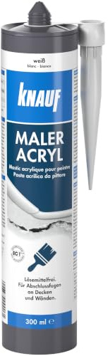 Knauf Acrylique de peinture pour joints de dilatation et de raccordement à faible sollicitation – Acrylique étanche, masse de joint pour l'étanchéité en intérieur et en extérieur