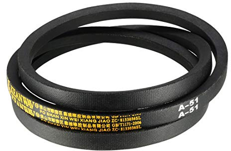 sourcing map A51 Drive V-Belts 51 Pitch Length 13mm Width 8mm Thick JIS Standard A-Section Rubber Drive Transmission Belt