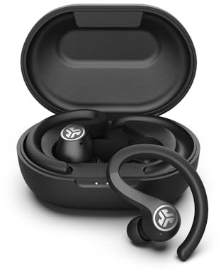 JLAB JBuds Air Sport Ecouteurs Bluetooth True Wireless, Oreillettes Véritablement sans Fil avec Boîtier de Charge USB, Son Audio Be Aware, Indice d’Étanchéité IP66 et Son Personnalisé EQ3, Noir