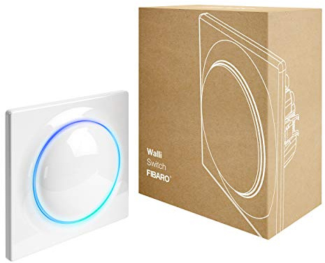 FIBARO Walli Switch / Z-Wave Plus Unterputz Relaisschalter, Drahtloser Ein-Aus-Auslöser, FGWDSEU-221, Weiß
