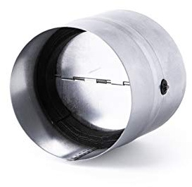 Ø 100mm Clapet anti-retour acier - Raccord de Ventilation en Acier Galvanisé Avec clapet