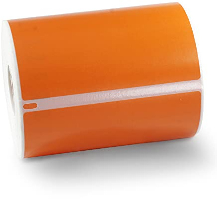 BETCKEY - 1 Rollo S0904980 Etiquetas de Color(Naranja), 104mm x 159mm, 220 Etiquetas Extragrandes de Envío para LabelWriter 4XL, No se aplica 550 o 5XL