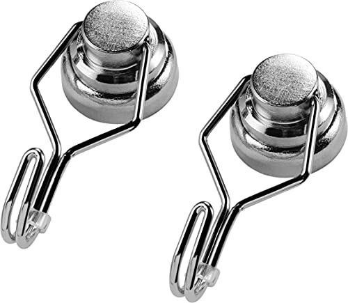 Connex Neodym magnetisk krok Ø 25 x 67 mm-2 stycken i en praktisk uppsättning extra stark magnet 21 kg vidhäftningsstyrka för hushåll och verkstad/powermagnet/minimagnet, DY7100039, silver